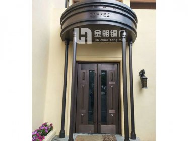 濟南歷城區(qū)別墅庭院銅門廠家安裝案例